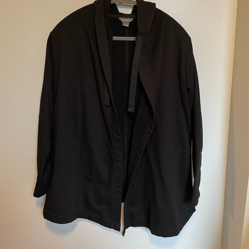 OPEN FRONT HOODIE